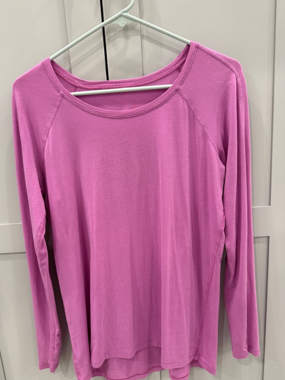 lululemon athletica Pink Long Sleeve Scoop Neck Top